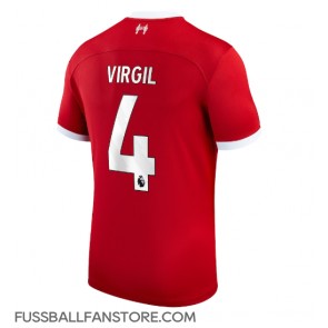 Liverpool Virgil van Dijk #4 Replik Heimtrikot 2023-24 Kurzarm